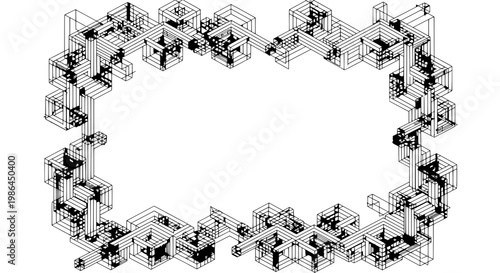 Intricate abstract network structure representing complex data architecture