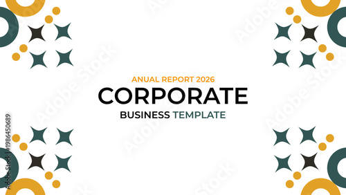 Corporate Business Template Annual Report Cover 2026 Minimal Geometric Design