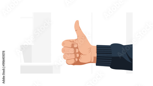 Hand giving thumbs up gesture.