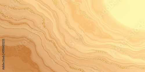 An abstract brown wood and sandy desert texture background features natural wind ripples and dry grain lines across a weathered summer beach dune pattern