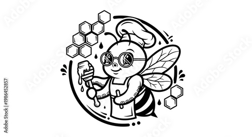 cute black and white flower illustration in a simple cartoon outline style for coloring book design