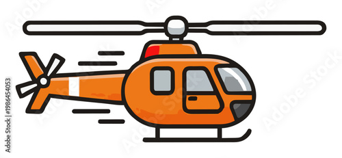 Rescue helicopter speeding air ambulance side view. Generative AI