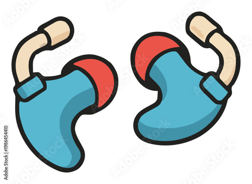 Professional in-ear monitors isometric vector illust.... Generative AI