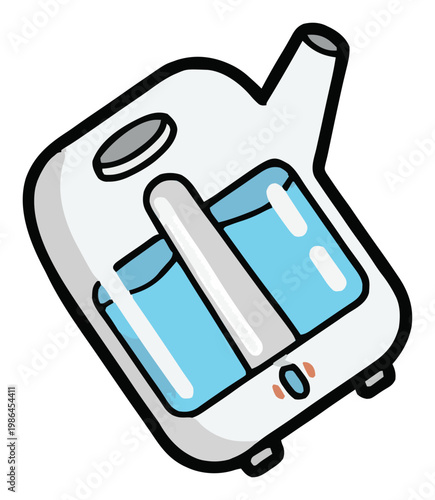 Modern electric humidifier top view vector icon. Generative AI