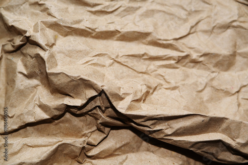 Wallpaper Mural Top view of crumpled brown paper as background Torontodigital.ca