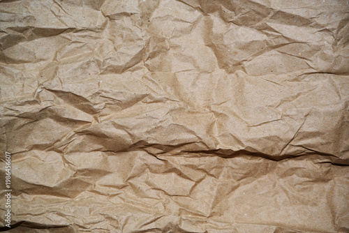 Wallpaper Mural Top view of crumpled brown paper as background Torontodigital.ca