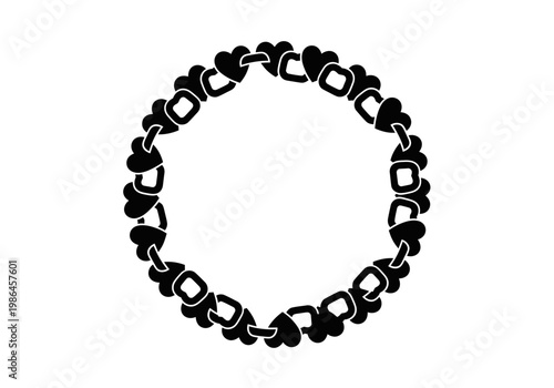 Heart chain circle ring friendship symbol