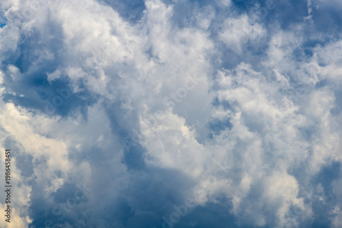 Blue sky with cumulus clouds
