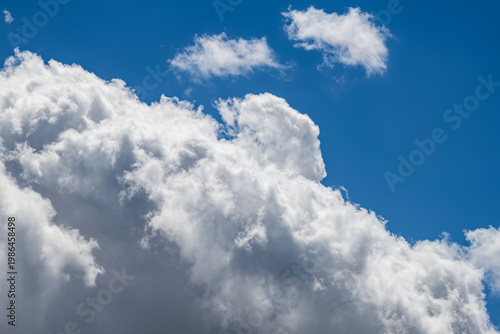 Blue sky with cumulus clouds