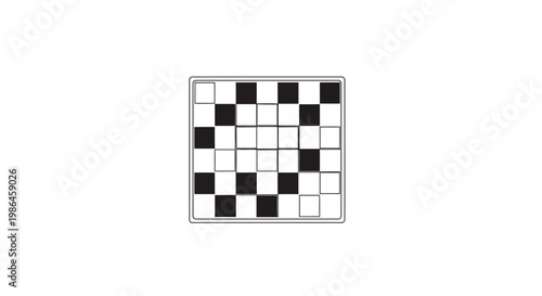 Abstract Chessboard Pattern: Black and White Squares, Geometric Design, Minimalist Grid