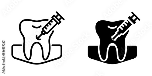Tooth anesthetic icon, element icon for design branding, print, and digital media
