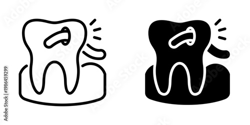 Tooth worm icon, element icon for design branding, print, and digital media