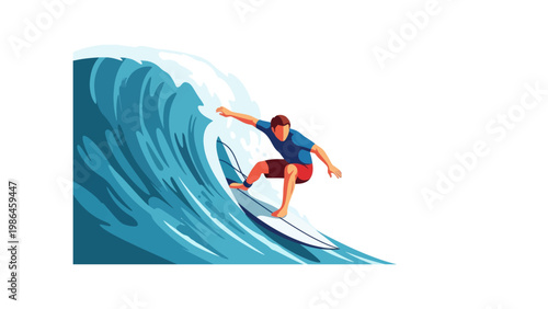Man surfing on a wave board.