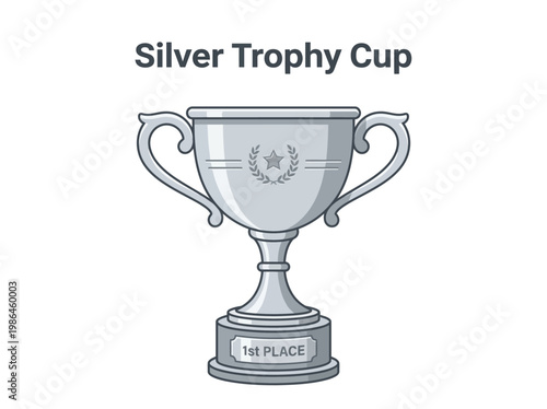 A Classic Silver Trophy Cup, Symbolizing Victory and Achievement