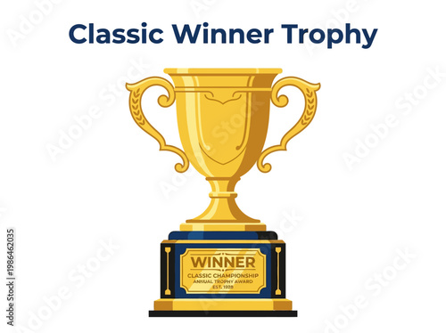 Golden Winner Trophy symbolizing success and achievement in classic championships and sporting events
