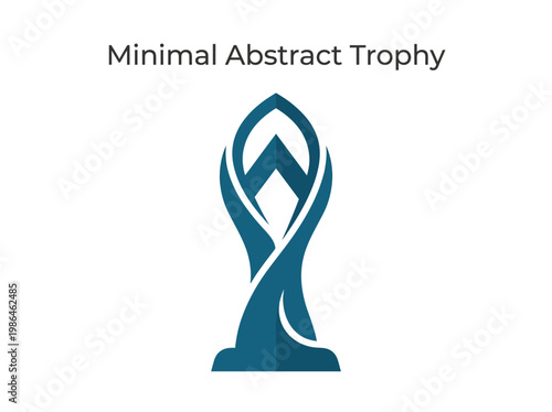 Abstract Minimalist Trophy Icon Design for Awards and Achievement Recognition