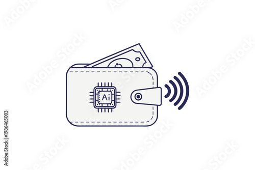 digital wallet ai payment security icon