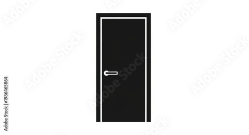 A simple black interior door with a silver handle.