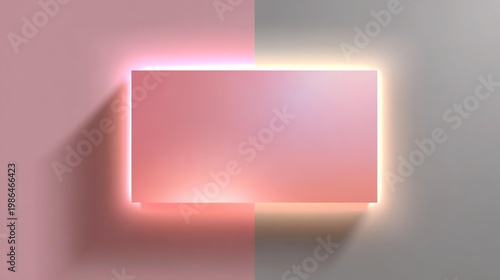 A modern rectangular light panel exhibiting soft pink and gray colors, perfect for contemporary designs.