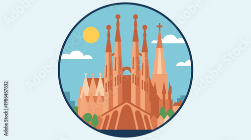 Sagrada Familia Cathedral Architecture Landmark.