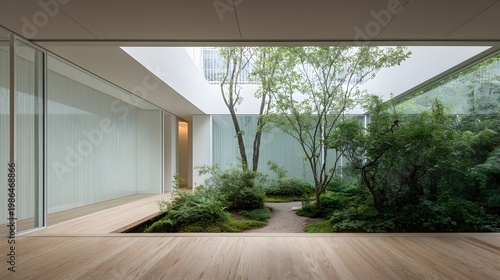 Minimal Home Displays Front Garden in Clean Layout