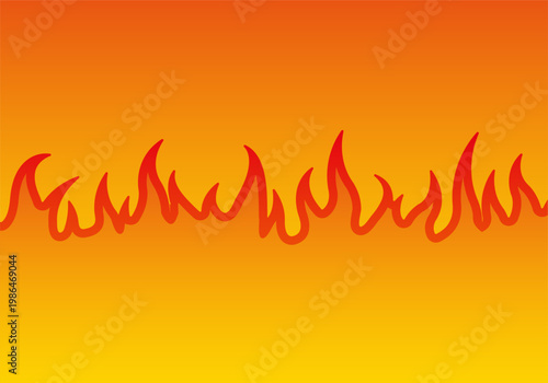 ポップな炎のイラスト背景素材