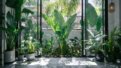 Simple Home Overlooks Cozy Garden in Minimalist Style