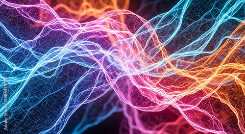 Colorful Electric Lightning Bolts in Motion 1.