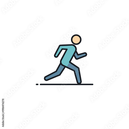 Person Running Fast in Motion.