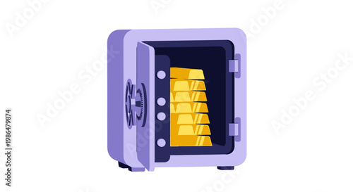 Luxurious vault filled with gold bars showcasing secured wealth and finance.
