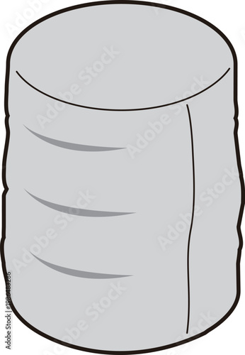 4本収納タイヤカバーのイラスト（アイソメトリック図）