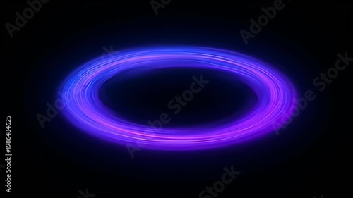 Purple light ring neon oval glow abstract circle black background with vibrant luminous swirl futuristic energy halo blue light ring abstract glowing circle black background neon energy halo