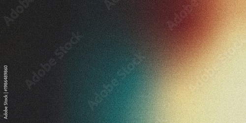 Crimson red, dark salmon, teal, and black glowing strands rising smoothly from a rich shadowed foundation over a lightly grainy textured backdrop with gentle luminous highlights, sleek modern abstract