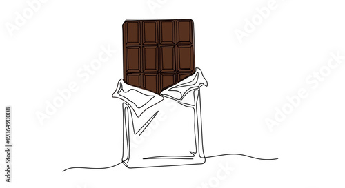 Minimalist Chocolate Bar Illustration