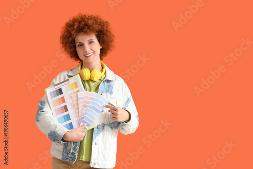 Redhead female graphic desi...