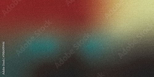 Crimson red, dark salmon, teal, and black glowing strands rising smoothly from a rich shadowed foundation over a lightly grainy textured backdrop with gentle luminous highlights, sleek modern abstract