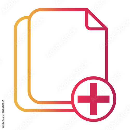 duplicate Line Gradient Icon