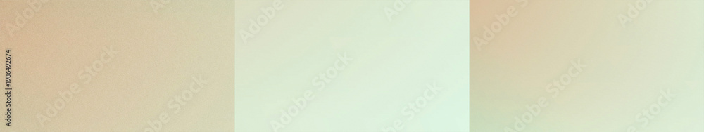 Fototapeta premium Light pastel triptych with creamy mint and peach gradients creates an airy, optimistic mood, perfect for wellness branding, gentle web design, or lifestyle editorials.