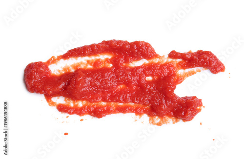 Smear of fresh tomato paste...