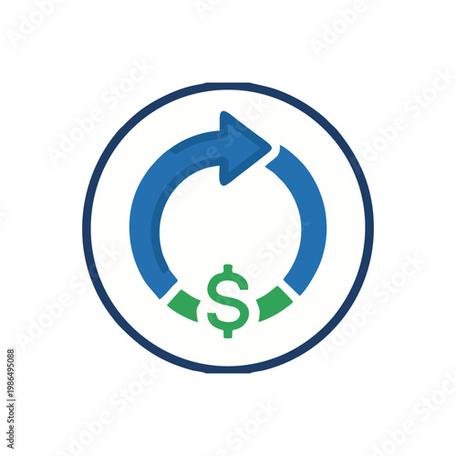 Circular Currency Arrows Represent Continuous Money Exchange And Financial Transfers
