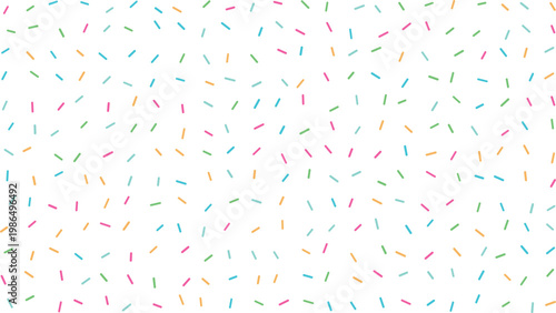 A cheerful random scattering of various light colored sprinkles creating a delightful sweet pattern