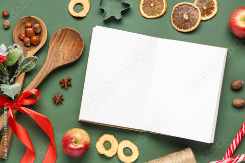 Blank recipe book with Chri...