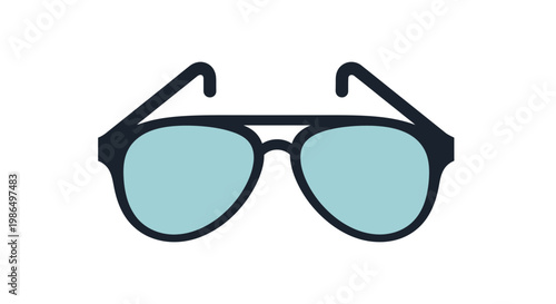 Aviator Sunglasses Icon Flat Design