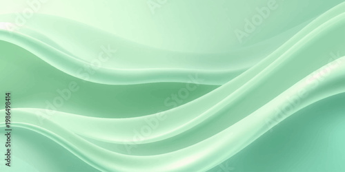 An abstract blue wave background featuring a soft flowing silk texture with smooth satin curves and liquid motion light patterns for a modern wallpaper design