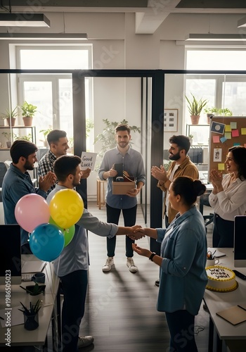 Office Activity Scene with Productivity Concept