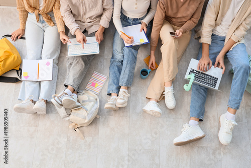 Group of students studying ...