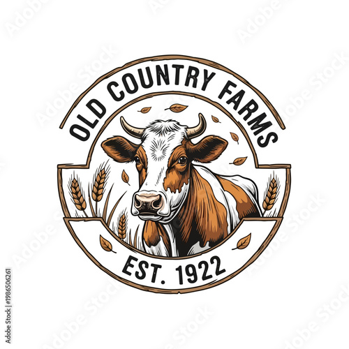Old Country Farms Cow Emblem Est 1922.