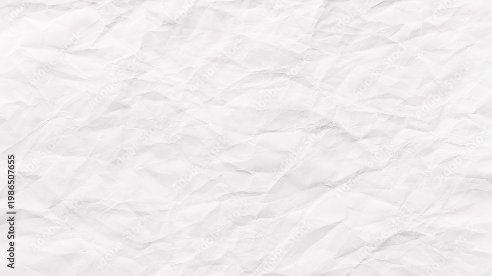 Fototapeta premium Crumpled white paper texture desktop wallpaper