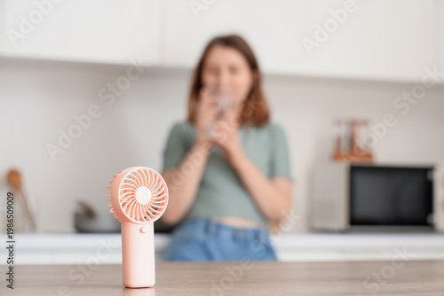 Small electric fan on kitch...
