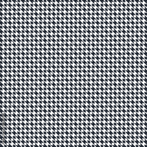 Obraz na plátně Classic black and white houndstooth seamless vector pattern for textile design and apparel